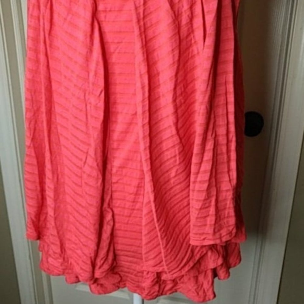Avenue Spaghetti Strap Tank Red Ruffled Sz 14 16 - Picture 2 of 6
